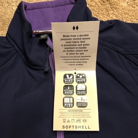 DOUBLE DIAMOND - WOMENS SOFTSHELL PLUM JACKET SZ S - Picture 4 of 16